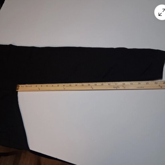 Spark Black Leggings 1X-2X Thick Waistband Ankle Length RN144700 Slimming C28 - Picture 7 of 8